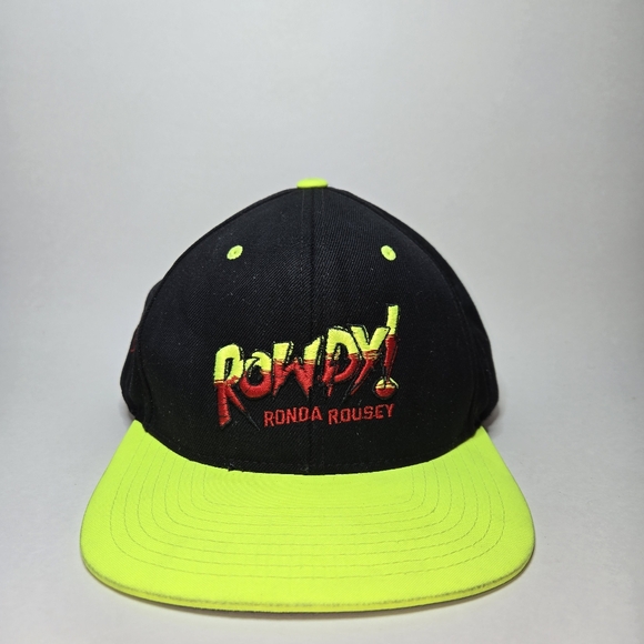 Rowdy Ronda Rousey WWE Embroidered Black & Green Hat - Picture 1 of 8